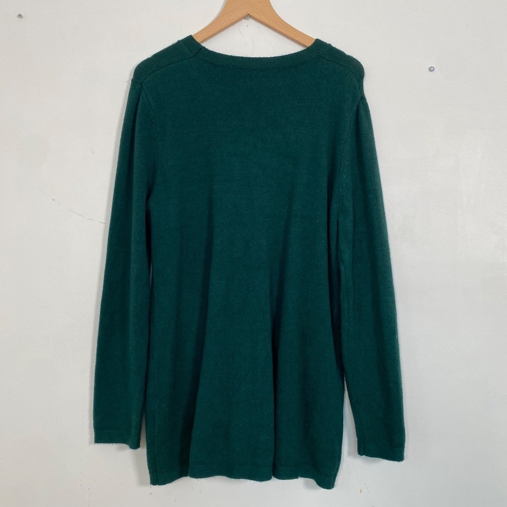 Soft Surroundings Women Priscilla Pullover Tunic Sweater Size L Cable Knit Green - Picture 5 of 10
